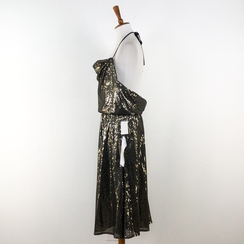 Dress the Population Gold Zherra Sequin Midi Dress - Picture 5 of 11